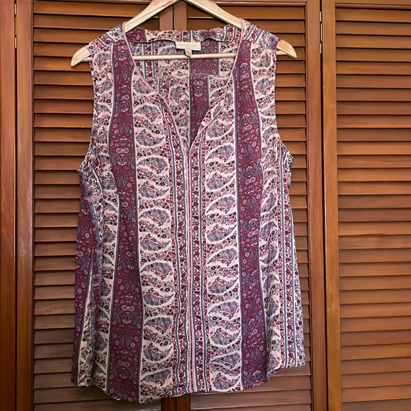Modcloth paisley sleeveless top XL - Picture 1 of 3